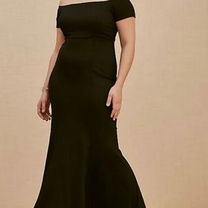 Formal Black Off The Shoulder Dress